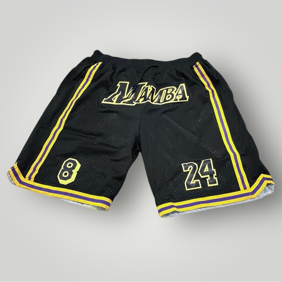 Other - Kobe Bryant Lakers MAMBA Black/Yellow Shorts